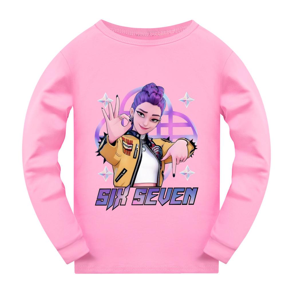 5232 Kids Girls Rumi Zoey Mira Super Star Print Long Sleeves T-Shirt