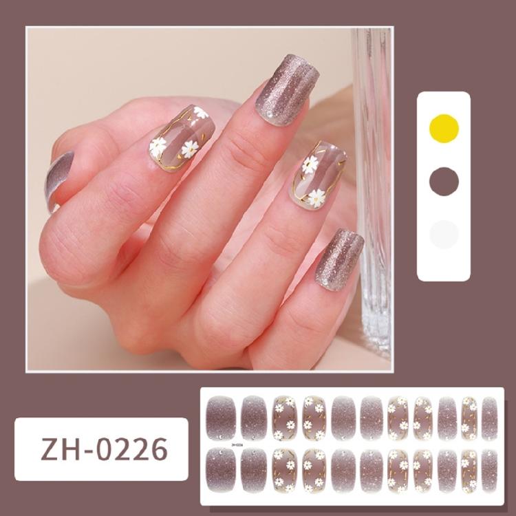22Pcs Nail Wraps Polish Strips Self Adhesive Nail Polish Sticker Gel Nail Strips