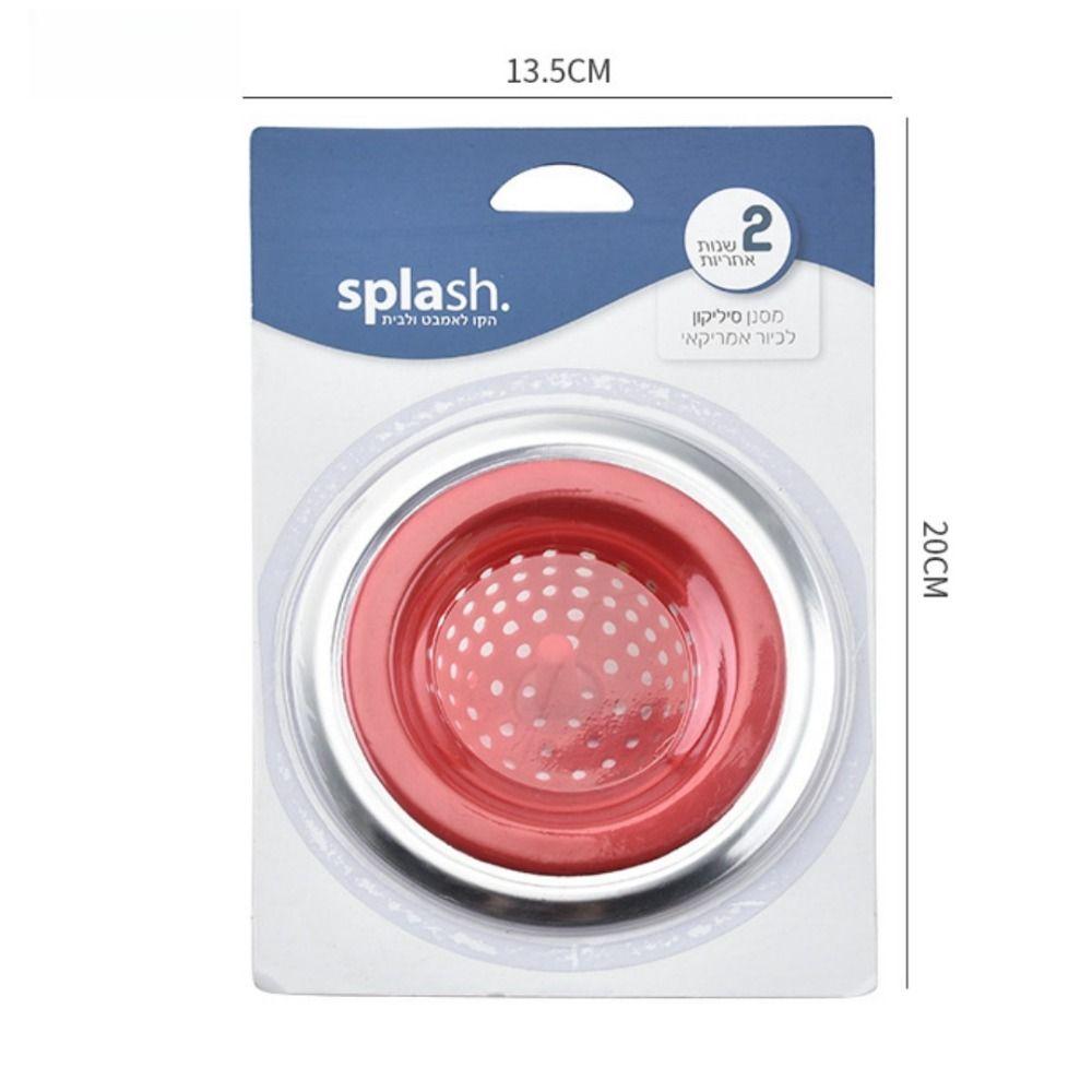 

2 шт. силиконовые кухонные сливные уловители для раковины из нержавеющей стали, корзины для слива раковины, сито для кухни Black-2pcs чёрный