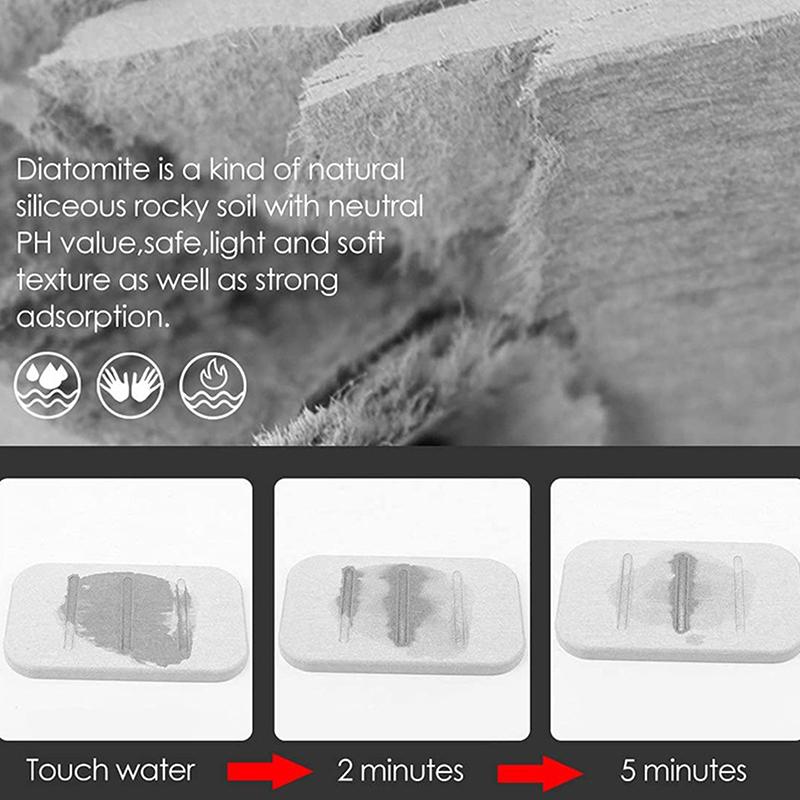 Bathroom Countertop Soap Toiletries Absorbent Mat Rectangular Soap Holder Bathroom Supplies Diatom Mud Soap Dish Quick-Dry Pad