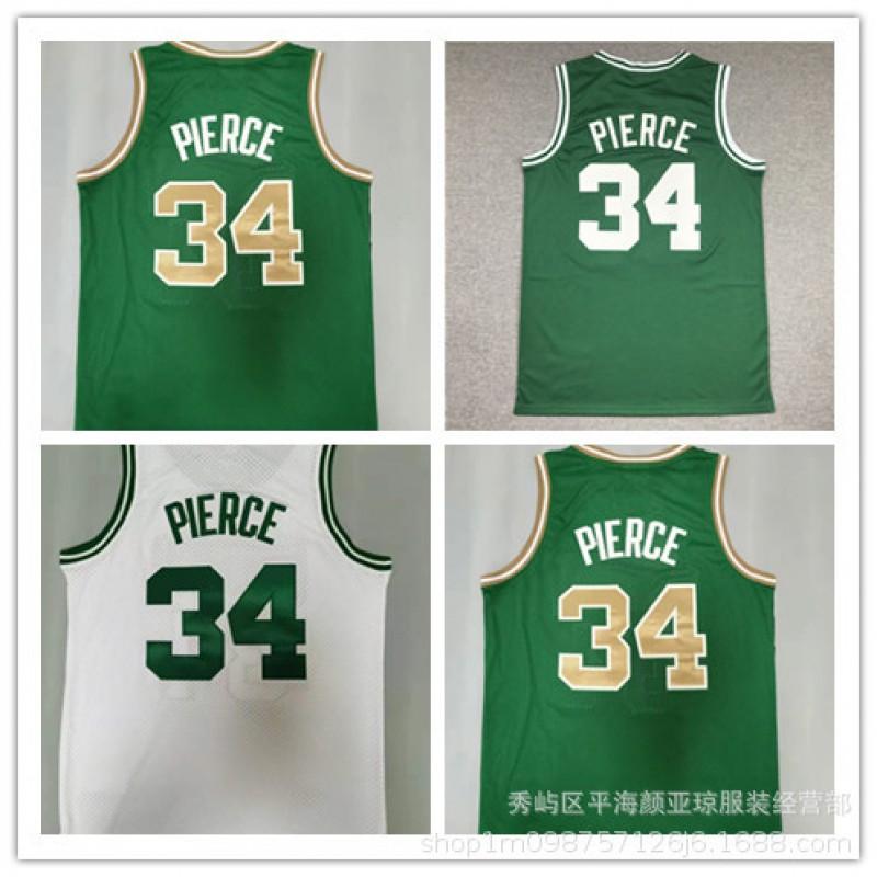 Embroidered Boston Celtics 34 Paul Pierce Basketball Jersey Men Women Sportswear Fall Winter
