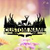 Unique Handmade Black Metal Deer Forest Wall Art Rustic Outdoor Home Decor Gift