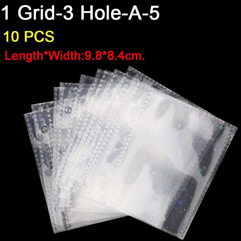 10PCS Inner Page Photocard Binder Multi-Pockets Kpop Sleeves Photo Album Page Idol Photo Card Protector Book 1/4 Grids 3/6 Holes