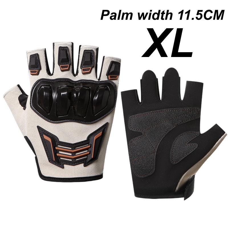 Half Finger Cycling Riding Gloves for Men Waterproof Breathable Protective Anti-Slip Gloves for Outdoor Sports Camping