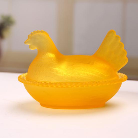 Süßigkeitenglas mit Deckel Hühnerförmig Vintage Dekorative Süßigkeitenschale Kunststoff Hühnernest Süßigkeitenschale Küchen Süßigkeiten-Organizer