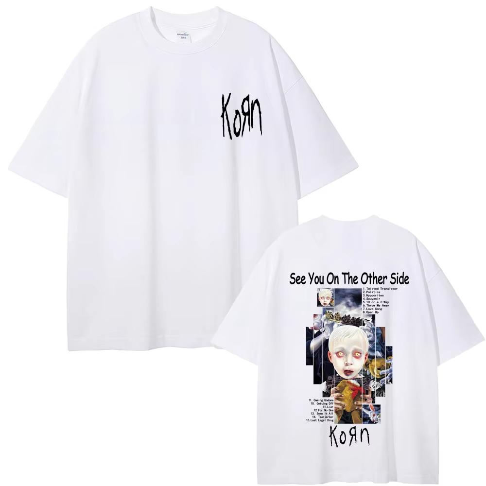 Rock Band Korn See You on The Other Side Album Graphic Tshirt Unisex Women Vintage Alternative Metal Tshirt Unisex Oversized T Shirt