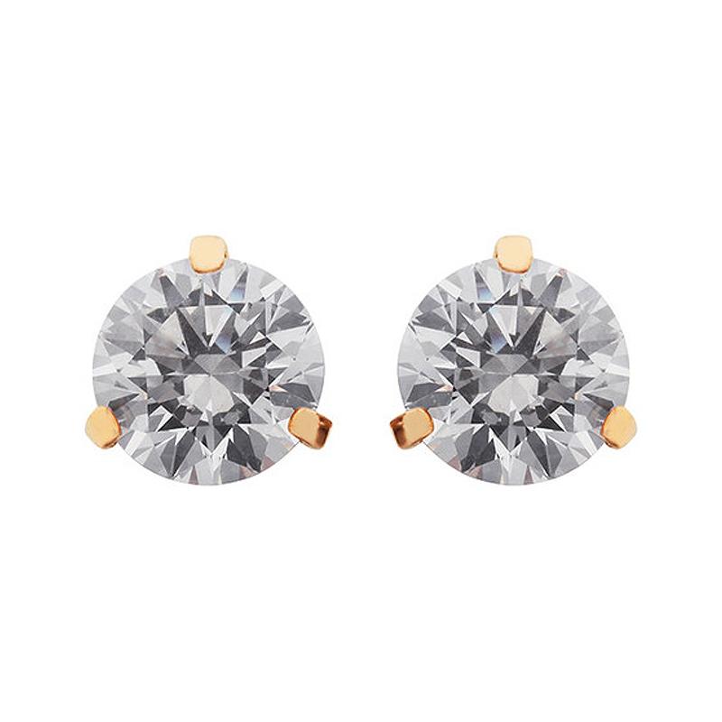 Swarovski Solitaire dazzling star earrings for women, rose gold plated 5112156