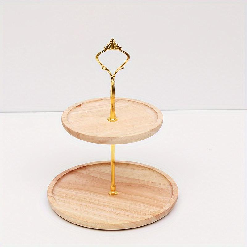 Ozdoby na stół deserowy z litego drewna stojak na ciasto stojak wystawowy talerz na owoce taca na przekąski wielowarstwowy talerz na owoce drewniana półka