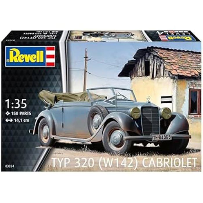Kit de modèle plastique - revell - type 320 (w142) cabriolet - échelle 1:35 - non monté - non peint
