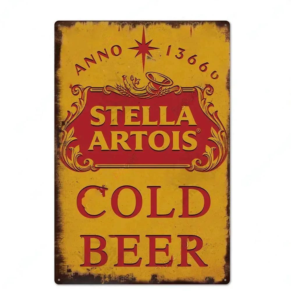 FJ Beer Brand Posters Decor Vintage Metal Signs Tin Sign Plaque Home Decor Pub Bar Man Cave Wall Decorative