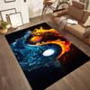 Yingyang Area Rug Design for Hallway Game Room Outdoor Living Rooms Anti-slip Rug Anime Office Decor Birthday/Christmas Gift