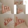 Elegant Butterfly Mother-of-pearl Copper Ring For Women Adjustable Fashion Accessory