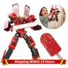Robot Transform Action Figure Reusable Creative Deformation Models Early Educational Brain Blocks for Kids & Adult Birthday Gift