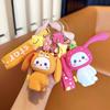 Unzip And Pinch Le Bunny Keychain, Cute Car Key Pendant, Exquisite Girls Bag Pendant Key Ring.
