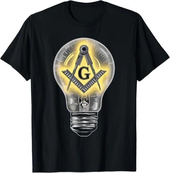 NEW! Freemason Masonic Fraternal Freemasonry Square Compass Tee T-Shirt S-5XL L