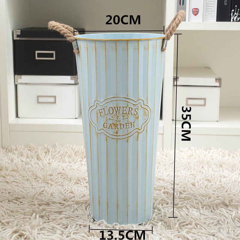 Creative Tin Flower Pot: Dried & Fresh Flower Arrangement Vase for Home or Flower Shop Use