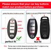 SUNCARACCL for Nissan Key Fob Cover with Leather Keychain, Soft TPU Full Protection Key Case Shell for Nissan Altima Maxima Rogue Armada Pathfinder