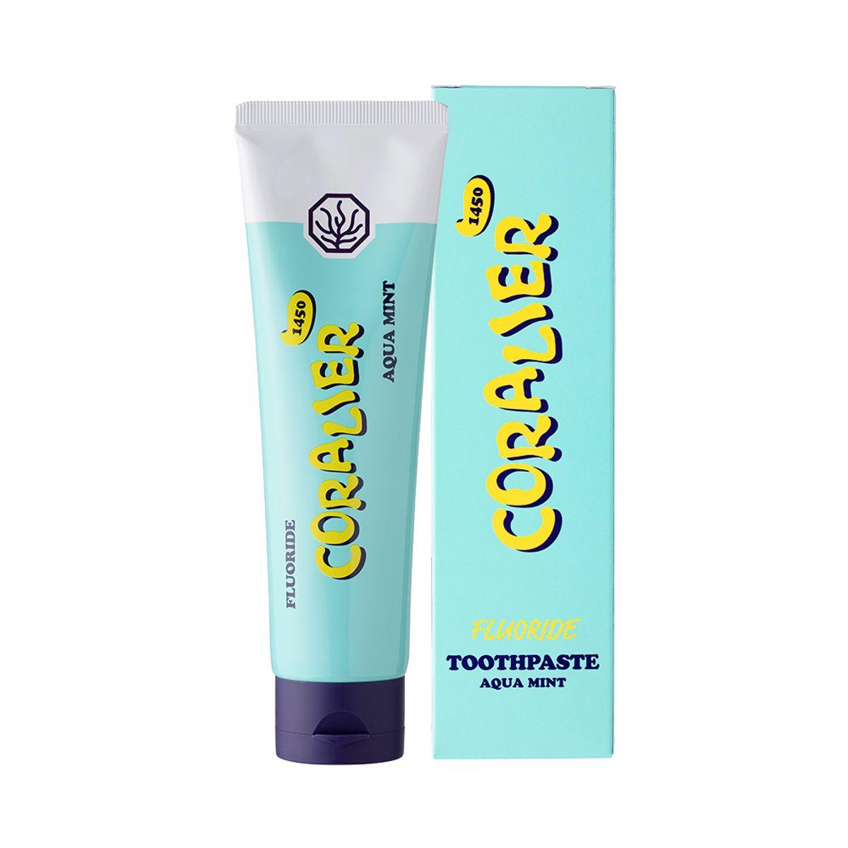 Coralie Large Size Aqua Mint 1450ppm High Fluoride Cavity Care Fluoride Toothpaste 180g, 1 Pack