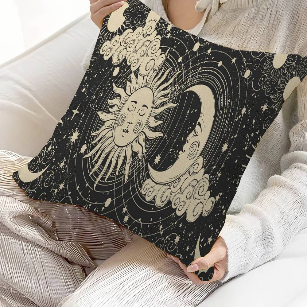 Hippie Sonne Gesicht Kissenbezug Sofakissenbezug Heim Zimmer Dekoration Kinder Geschenk