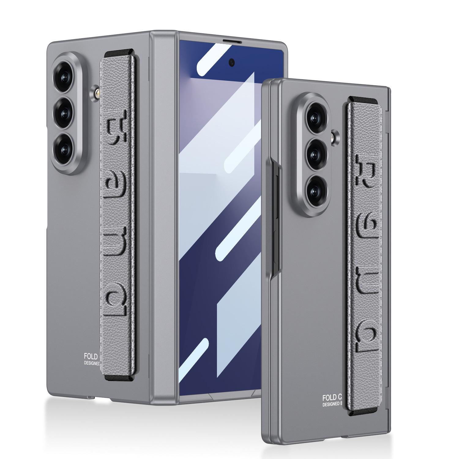 

Подходит для складного мобильного телефона Samsung Z Fold7, эластичный ремешок на запястье, чехол из ПК с ощущением кожи, полностью закрывающий Fold7, защитная крышка с ручной поддержкой SM-Fold7