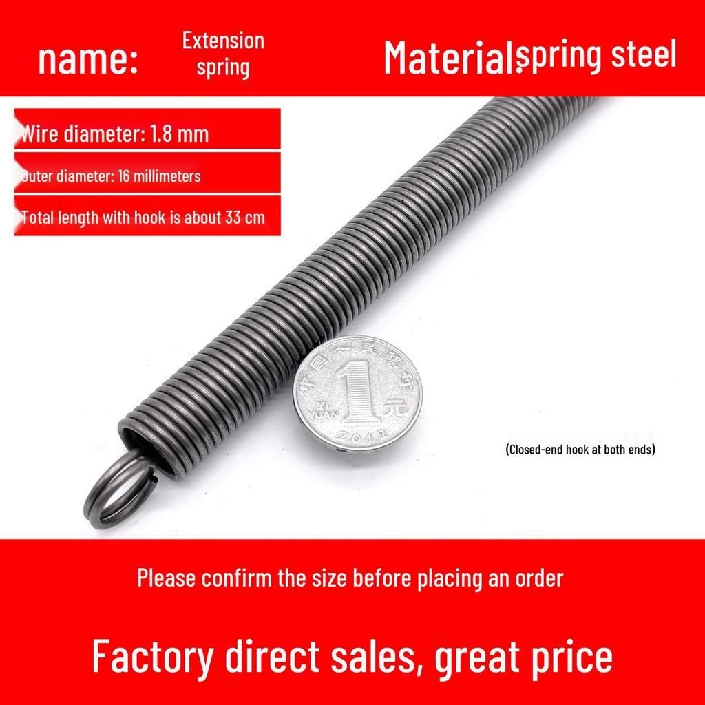 Double Coil Tension Spring for Door/Oven, 330mm Long, Customizable