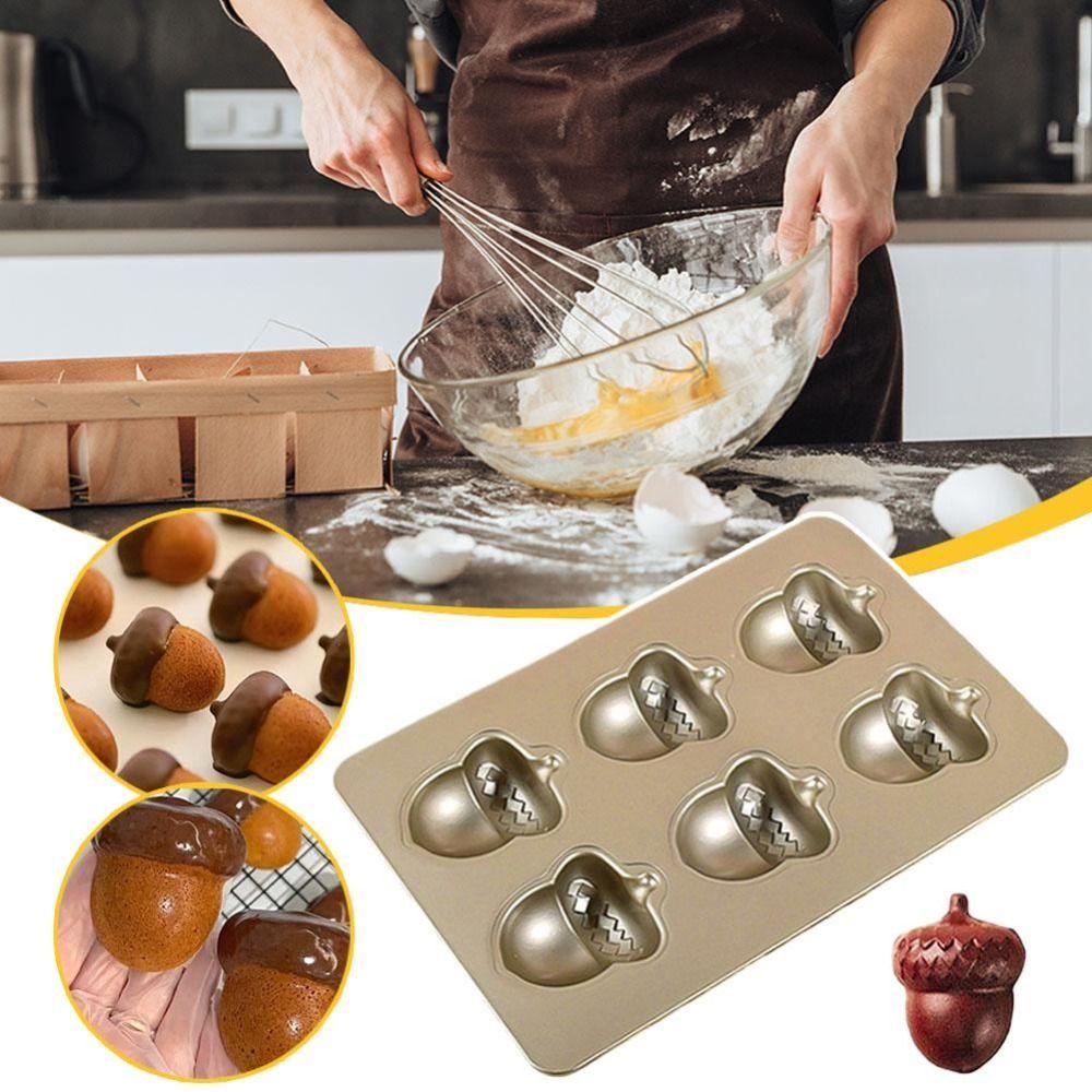 Hazelnut Shape Chocolate Dessert Mold 6-Cavity French Pastry Baking Mold Cake Mold Pastry Making
