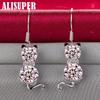 925 Sterling Silver Cat AAA Zircon Drop Earring Jewelry