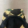 Used A BATHING APE corduroy baseball cap camo camouflage