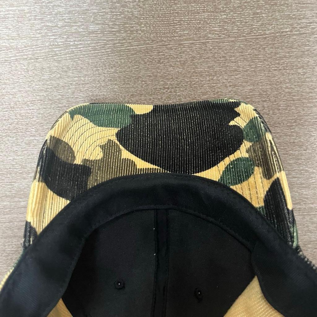 Used A BATHING APE corduroy baseball cap camo camouflage
