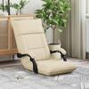 Adjustable Footstool Cream Fabric