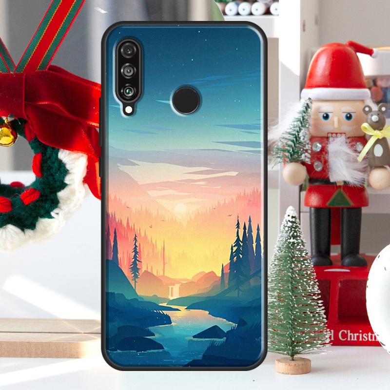 Sterrenmeer Berg Voor Huawei Nova Y73 Y60 Y70 Y90 Y72 Y61 Y91 7i 8i 11i 12i 12s 9 10 SE P20 P30 P40 Lite Hoesje