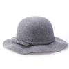 Ladies Hat Autumn and Winter New Pure Wool Wavy Basin Hat Woolen Felt Hat Simple Bucket Hat