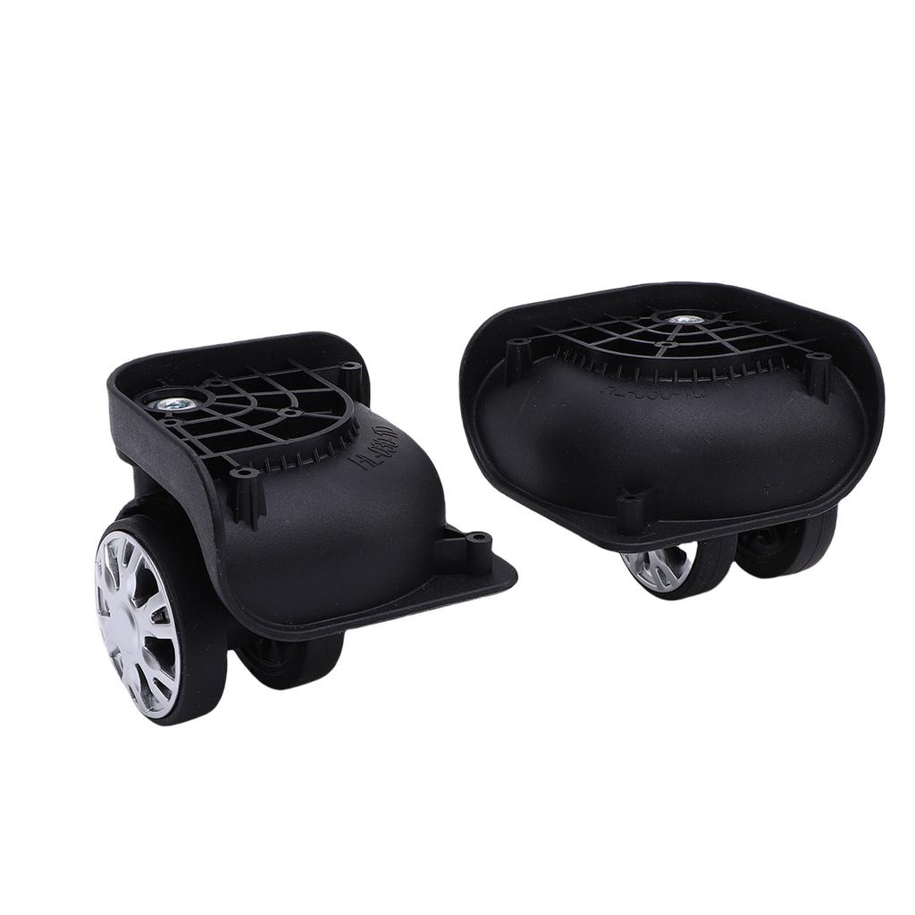 1 Pair Luggage Suitcase Wheels ABS Silent Double Row Wheels Universal Travel Suitcase Replacement Casters