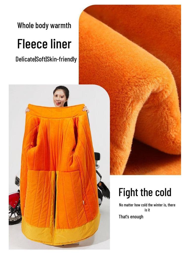 Women's 40° Winter Cycling Suit - Electric Vehicle Style, Northeast Cold-Proof, Below Zero Windproof Quilted One-Piece Windbreaker