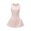 YPFF Trendy Women's Sleeveless Waist-Cinched Solid A-line Dress
