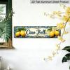 2D Flat - 1pc Simple Ciao Bella Lemon Aluminum Decorative Sign, 15.7×3.94inch Vintage Italian Farmhouse Wall Decor for Kitchen, Dining Room