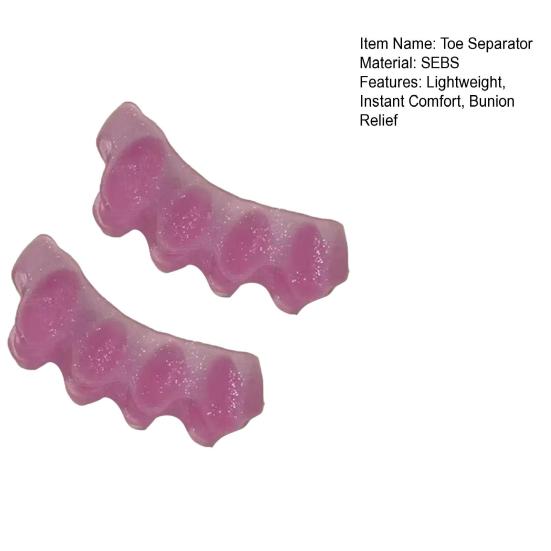 1 Pair Toe Separators for Overlapping Toes Daytime Bunion Corrector for Hallux Valgus Relief Soft SEBS Spacer for Walking Daily