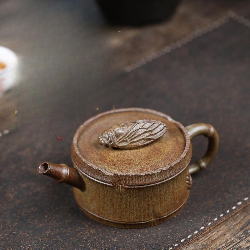 Yixing Handmade Purple Clay Teapot, Raw Ore, Gold Sand,tea Pot, Make A Splash Kung Fu Tea Set 310ml