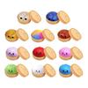 2 Stück Simulation gedämpfte Brötchen Spielzeug Stressabbau Kleine Teigtaschen Quetsch-Sensorisches Fidget-Spielzeug Langsam aufsteigender Stressball Dekompression Teigkugel Spielzeug