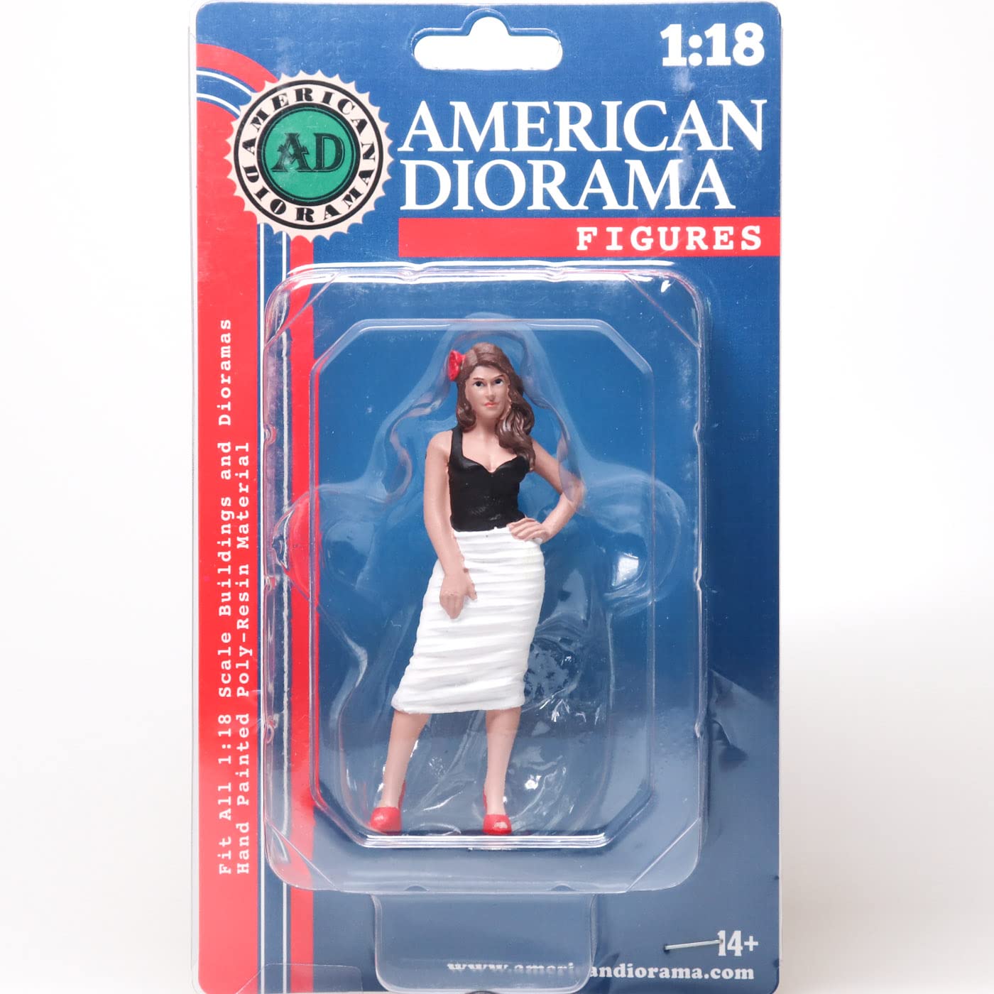 

Американская диорама Масштабная фигурка девушки Миниатюра 1/18 Пин-ап Сьюзи, [Б/У]