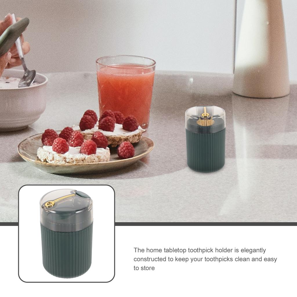 Toothpick Box Dispenser Holder Stick Container Bottle Makeup Keeper Carrier Cotton Jar Automatic Organizers Type Press Click