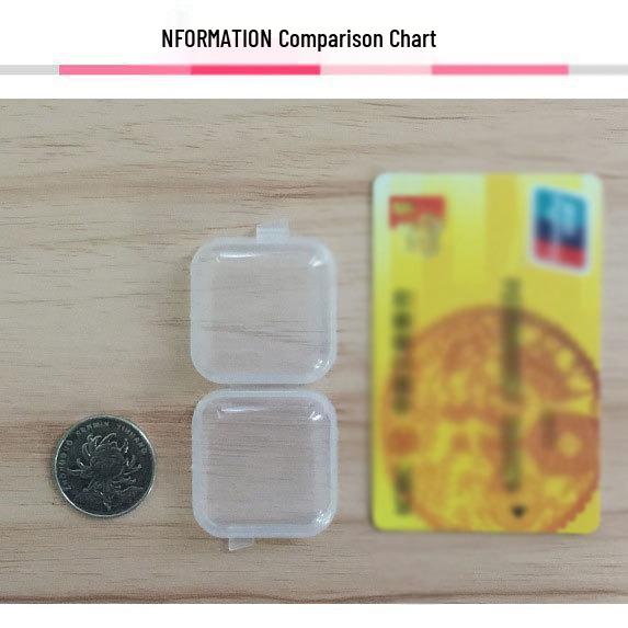 Transparente Kunststoff-Mehrzweckbox für Ohrhörer, Angelhaken, Schmuck, Reißzwecken und Schrauben