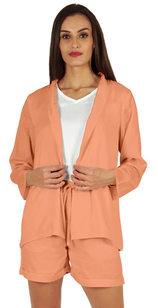 Inkmeso Elegant Shrug  & Shorts Set For Women  s 3 Piece Outfits Loungewear Summer
