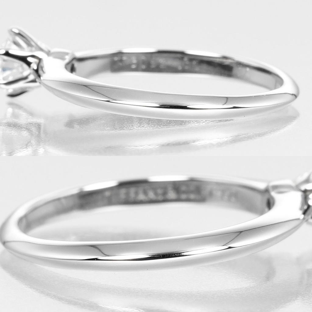TIFFANY&Co. Solitaire Ring 0.32ct VS2/E/GOOD Pt950Platinum/diamond #4.5(US Size) 3g Women Used