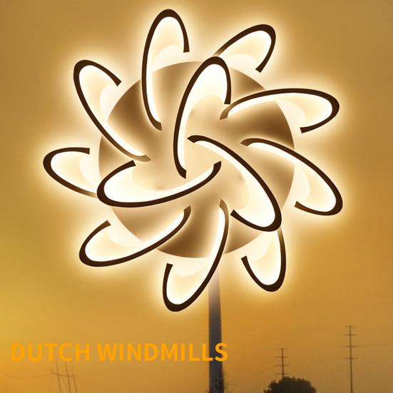 Artistic Flower Ceiling Lamp Unique Petal Design LED Light for Home Dimmable Modern Fixture for Bedroom Living Room Decor