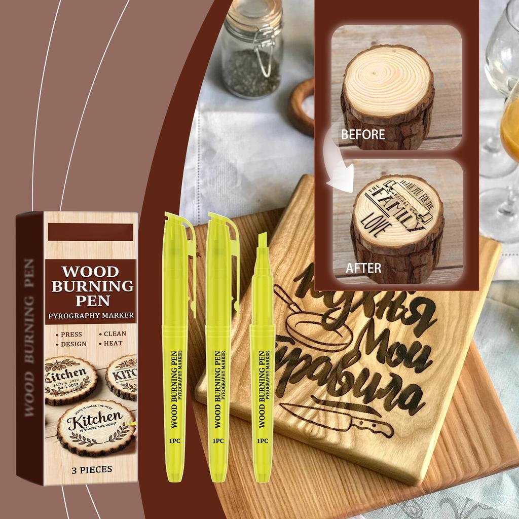 Pyrography Marker Pen Wood Pyrography Pen Burning Effect Pen Wood Marker Art Marker Pyrography Pen  Pen 1.5ml