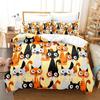 Cute Cat Claw Bedding Set Single Twin Full Queen King Size Bed Set Adult Kid Bedroom Duvetcover Sets Cartoon Cat Bed Sheet Set