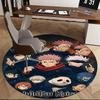 1pc Jujutsu Kaisen Anime Round Carpet  Office Chair Mat, NonSlip Rug for Home Decor, Living Room, Bedroom, Game Room