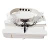 Dark Cross Demon Angel Collar Leg Rings Punk Wind Babes Choker Leather Necklace Collarbone Chain
