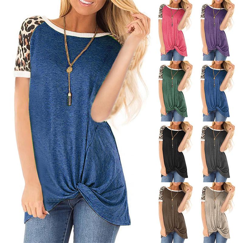 Blusas Mujer De Moda 2022 Blouses Summer Clothes Leopard Short Sleeve Tshirts for Women Top Female T-shirt Women's T-shirt Tops